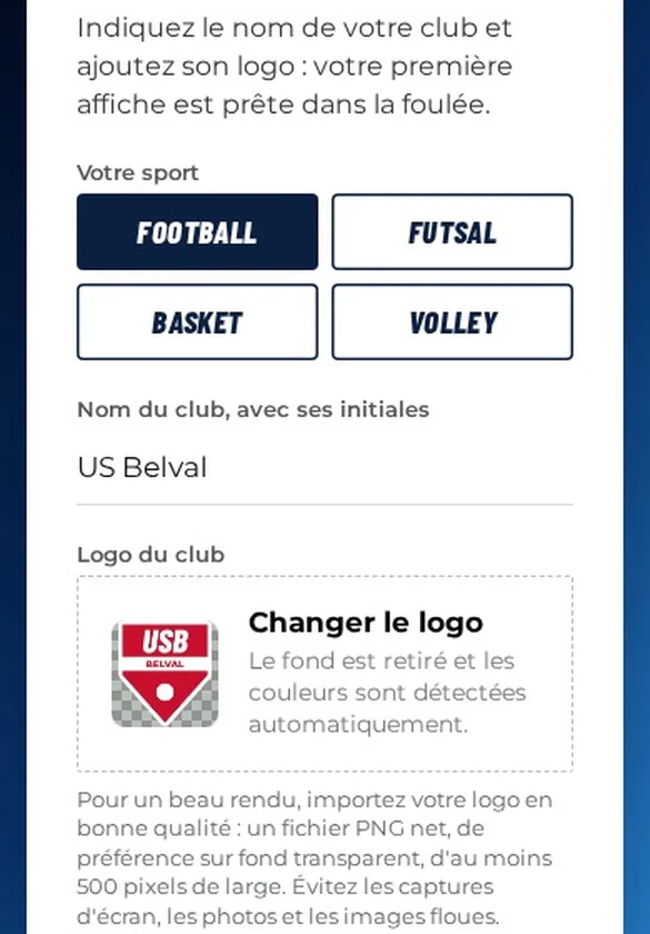 Poster : Votre club