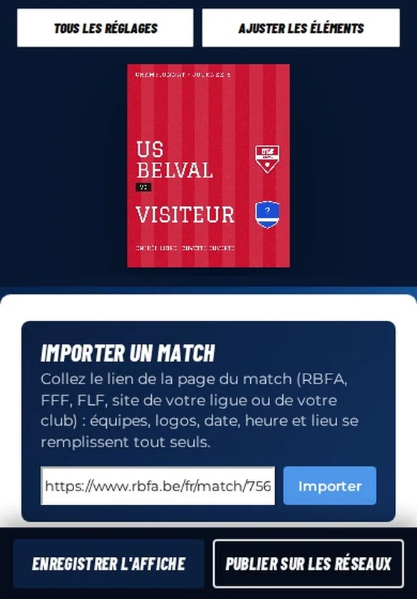 Poster : Le lien du match